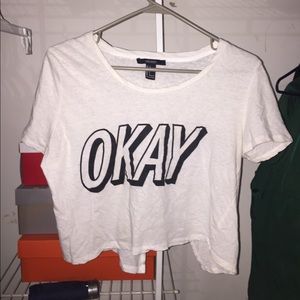 “okay” graphic t